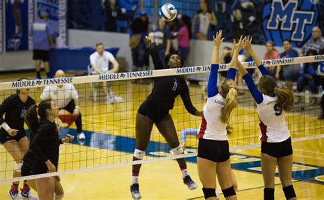 Volleyball Blue Raiders Win First Conference Game Over Louisiana Tech