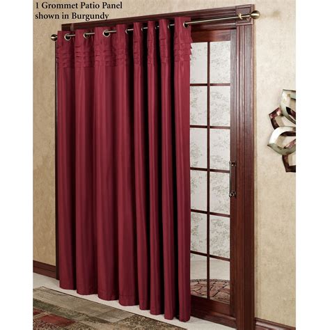 Single Panel Pleated Patio Sliding Door Curtains Sliding Glass Door