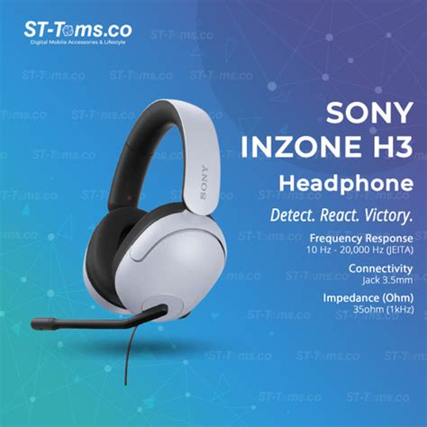 Promo Sony Inzone H3 Wired Gaming Headset With 360 Spatial Sound