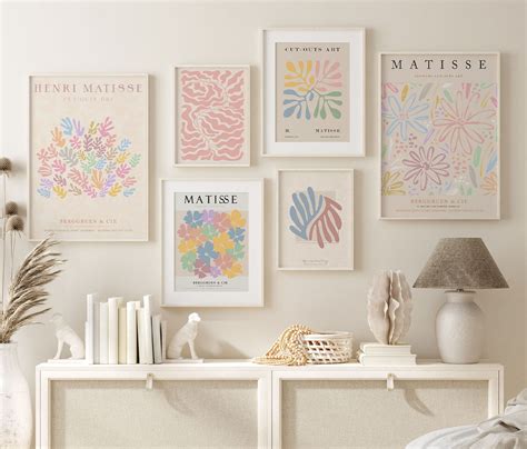 Gallery Set Of 6 Matisse Danish Pastel Aesthetic Print Etsy UK
