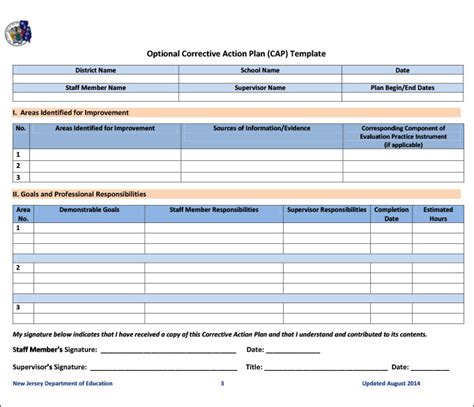 Corrective Action Plan Template 22 Free Word Excel Pdf Apple