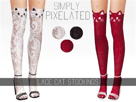 The Sims Resource Lace Cat Stockings By Simplypixelated Sims 4 Downloads
