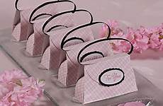 favor pink plaid purse set box holder boxes piece creative paper card