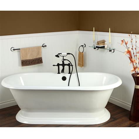 The double ended design allows either end to be used. Kingston Brass Aqua Eden VCT7D723224 Cast Iron Double ...