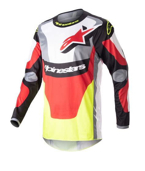 Maglia Cross Alpinestars Fluid Agent Nero Mars Ross Giallo Fluo