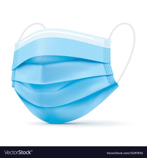 Surgical Blue Face Mask Royalty Free Vector Image
