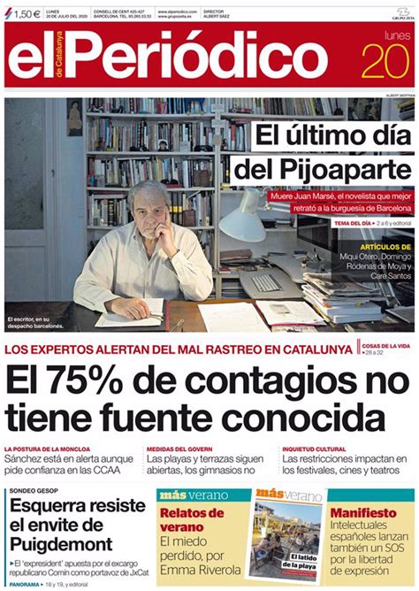 Las Portadas De Los Peri Dicos Del Lunes De Julio De