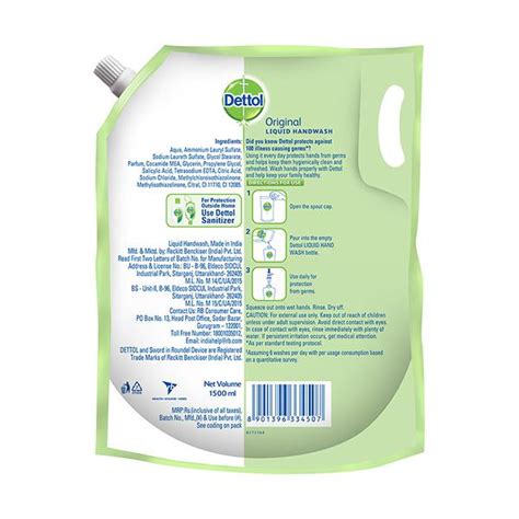 Buy Dettol Liquid Handwash Refill Original 1500 Ml Online At Best