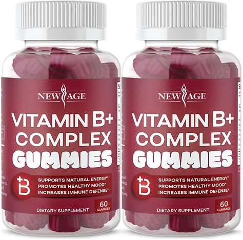 Buy Vitamin B Complex Gummies By New Age With Vitamin B3 B5 B6 B7