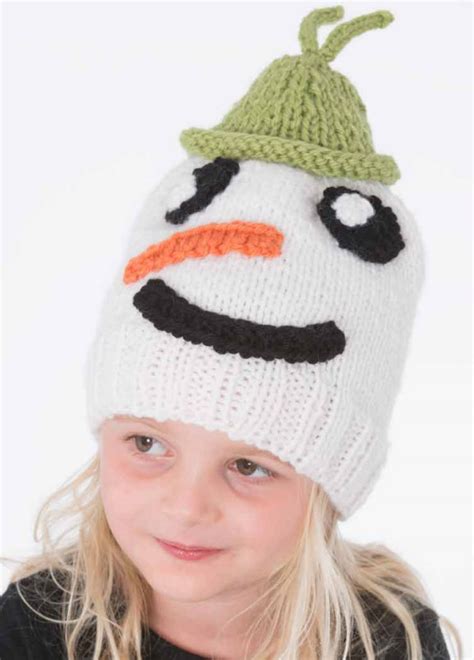 Loyal Chunky Snowman Hat For Kids Knitting Pattern Free Knitting Bee