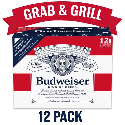 Budweiser Beer 12 Pack Beer 12 Fl Oz Cans