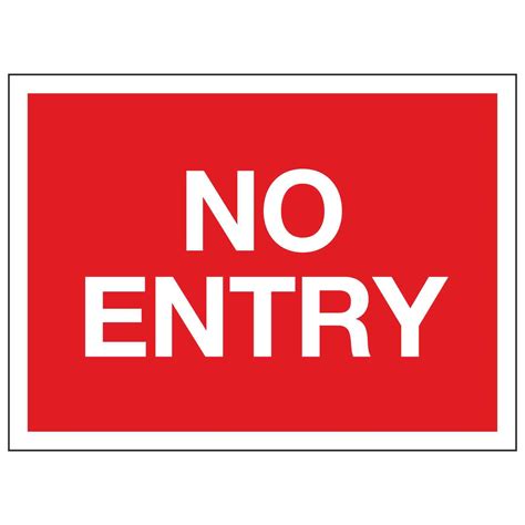 Free Downloadable No Entry Sign