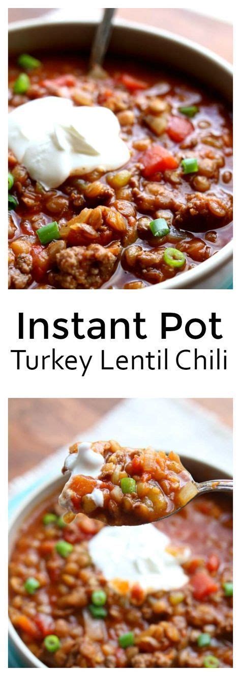 Let the instant pot do it's magic, i promise you. Instant Pot Ground Turkey Lentil Chili Recipe - Home ...