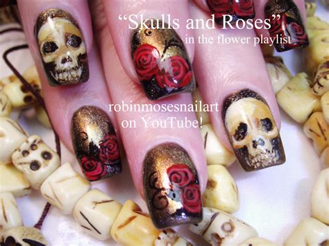 Robin Moses Nail Art Spring Nails 2015 Rosegold Nails Red Roses