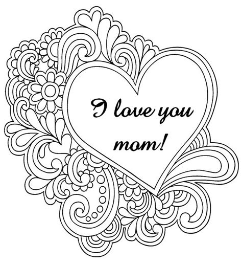 Fuzzy has lots of mother's day coloring pages. Get This Free Mother's Day Coloring Pages for Adults to ...