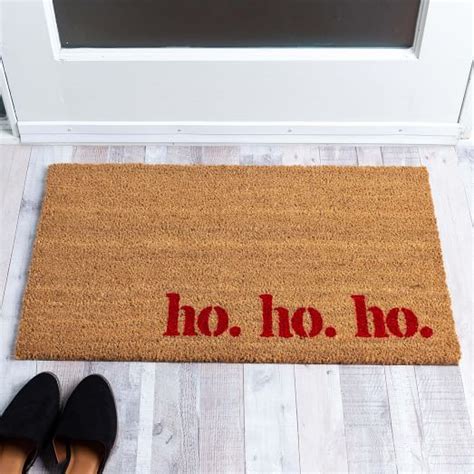 Nickel Designs Hand Painted Doormat Ho Ho Ho West Elm