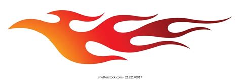 Flame Car Decal Fire Car Sticker Stock Vector Royalty Free 2144615471