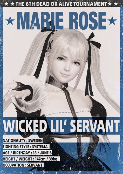 Doa6 Marie Rose Card Video Games Girls Maria Rose Game Character