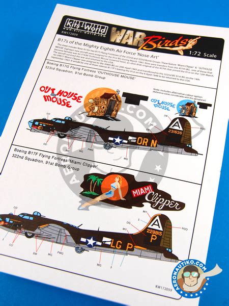 Kits World Decals 148 B 17 Flying Fortress Outhouse Mouse