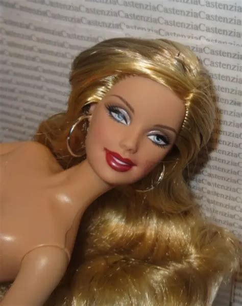 N Nude Barbie Doll Model Muse Nascar Blonde Blue Eyes Fashion Doll