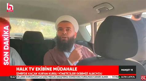 Kaçak Kuran kursu yöneticileri Halk TV ekibinin zorla aracına bindi