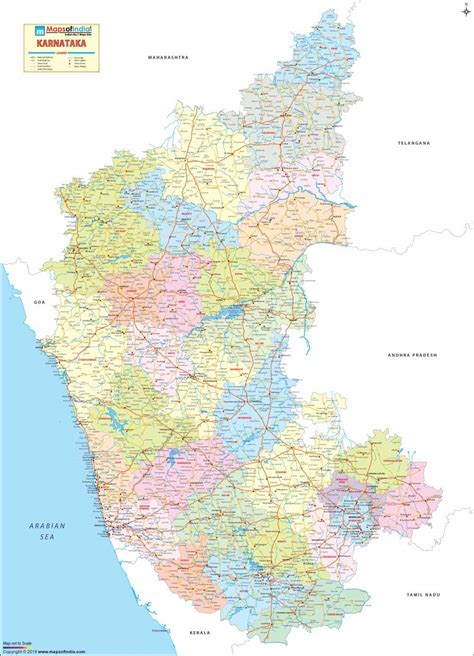 Karnataka Map Shows Karnataka State S Districts Cities Roads My XXX Hot Girl