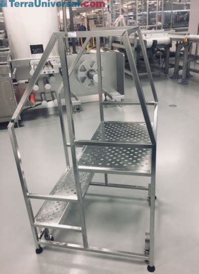 Heavy Duty Stainless Steel Cleanroom Folding Step Ladder
