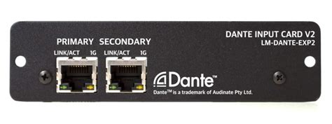 Dante Option Card For Livemix Digital Audio Labs