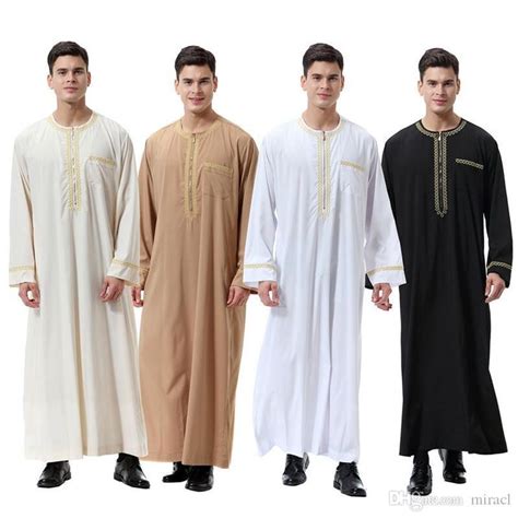 Compre Muçulmano Árabe Oriente Médio Decorado Vestuário Dos Homens Nova