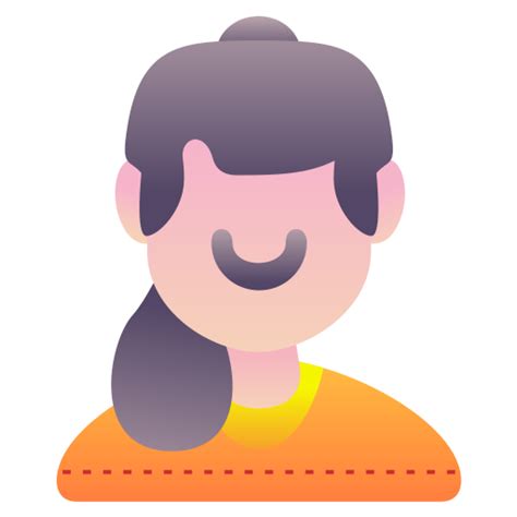 Female Ponytail Generic Flat Gradient Icon