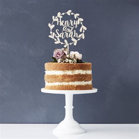 Personalised Floral Couples Wedding Cake Topper By Sophia Victoria Joy