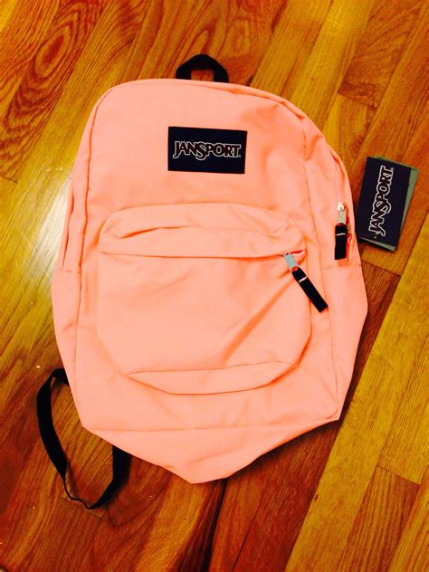 Preping For School Peach Jansport Backpack Super Cute And A Fun