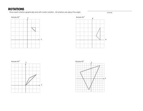 Rotations Geometry Worksheet Doc