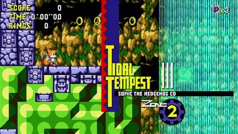 Sonic CD Tidal Tempest Zone B Act 1 2 Tails YouTube