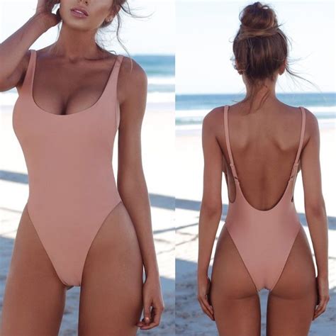 women one piece swimsuits sexy high cut low back bathing suits retro 80s 90s ebay