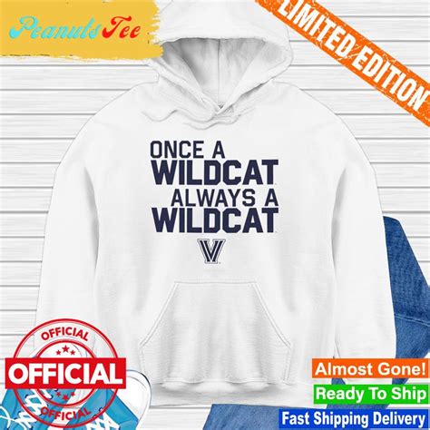 villanova wildcats once a wildcat always a wildcat t shirt peanutstee
