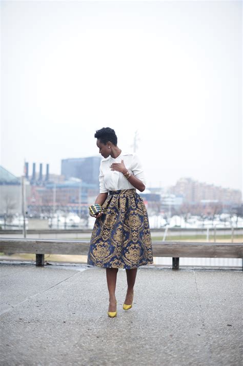 Skinnyhipster Brocade Midi Skirt Midi Skirt African Inspired