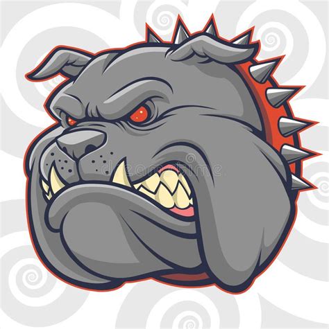 Photo About Angry Bulldog Head For Logo And Mascot Illustration Of