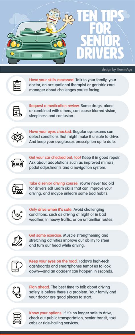 Infographic Ten Tips For Senior Drivers Grace Barker Healthgrace