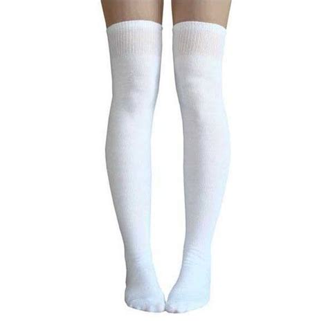 White Over The Knee Socks Support Custom And Private Label Kaite Socks