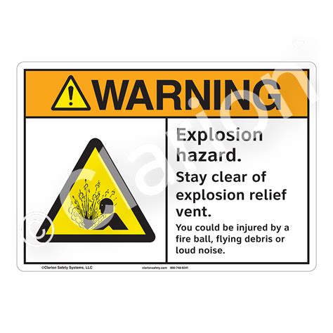 Explosion Hazard Signs Clarion Safety Systems