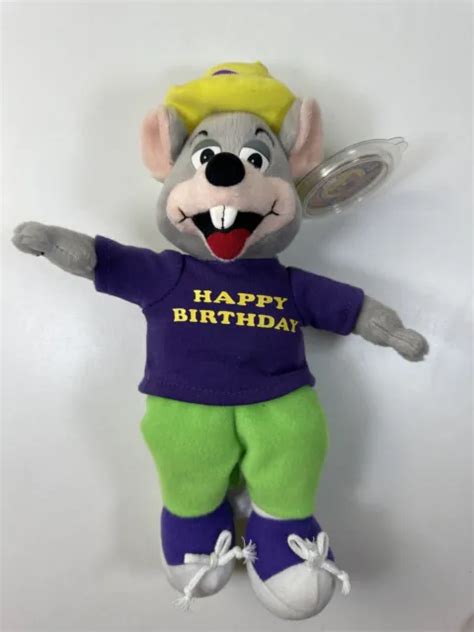 CHUCK E CHEESE Happy Birthday Plush Limited Edition Cake Hat Vintage W