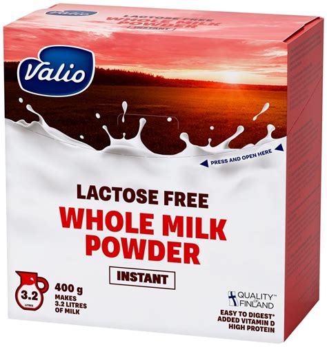 Buy Lactose Free Milk Powder By Valio Whole Milk Instant 400g Online