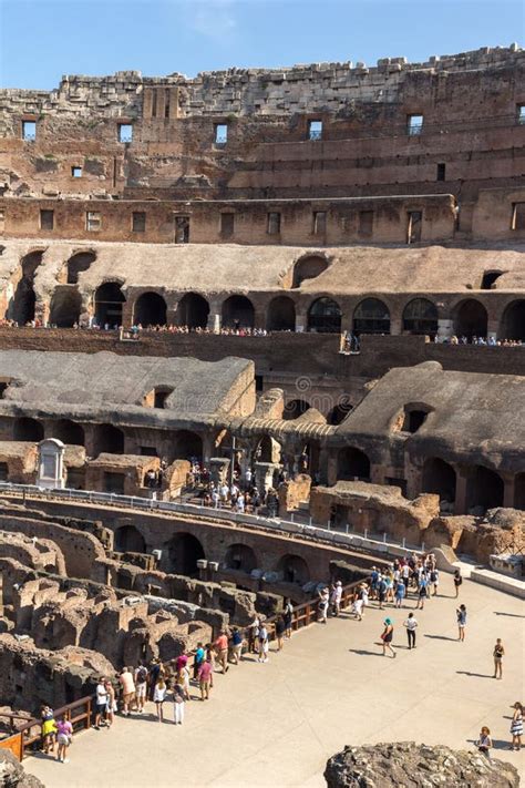 Ancient Arena Of Gladiator Colosseum In City Of Rome Italy Editorial