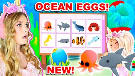 New Ocean Eggs Pet Update In Adopt Me Roblox Youtube