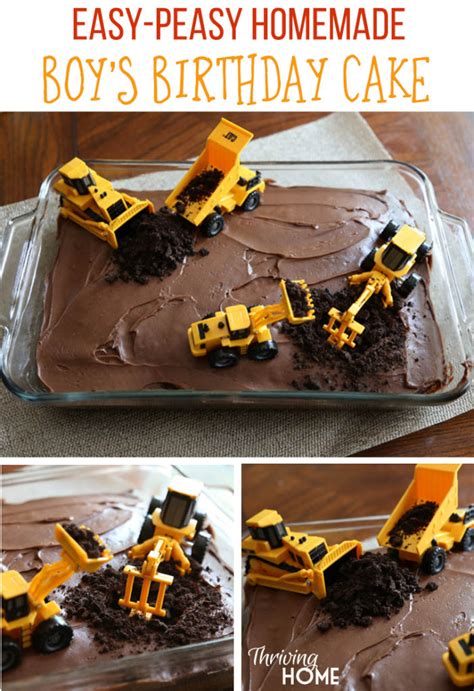 Diy Boys Birthday Cake Construction Party Thriving Home