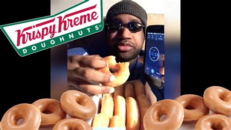 Eating A Dozen Krispy Kreme Doughnuts In A Dozen Minutes Challenge Youtube