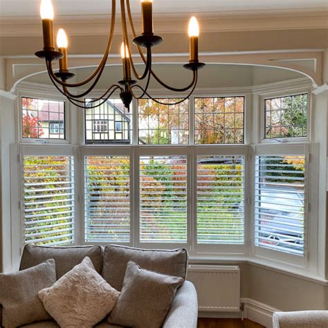 Café Style Curved Bay Window Shutters Absolute Shutters