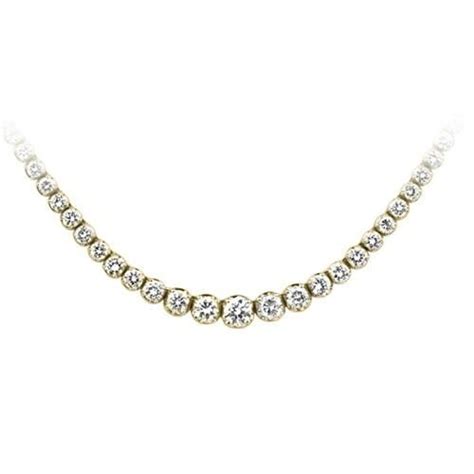 10 58 Ct Tw Diamond Riviera Necklace In 14k Yellow Gold Womens
