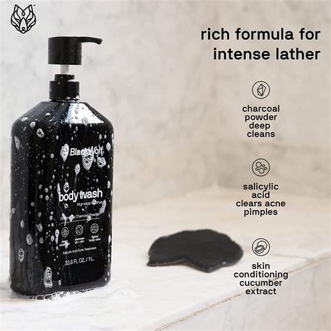 Activated Charcoal Body Wash Black Wolf